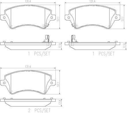 Brembo P83064N - Тормозные колодки, дисковые, комплект unicars.by