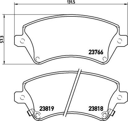 Brembo P 83 064 - Тормозные колодки, дисковые, комплект unicars.by