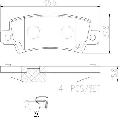 Brembo P83065N - Тормозные колодки, дисковые, комплект unicars.by