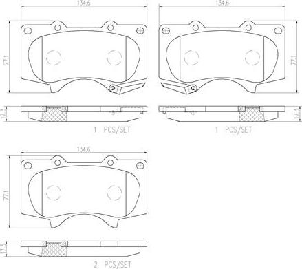 Brembo P83066N - Тормозные колодки, дисковые, комплект unicars.by