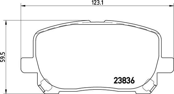 Brembo P 83 061 - Тормозные колодки, дисковые, комплект unicars.by