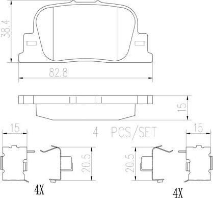 Brembo P83063N - Тормозные колодки, дисковые, комплект unicars.by