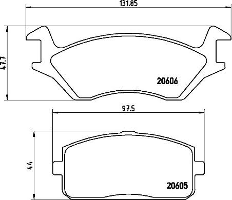 Brembo P83004N - Тормозные колодки, дисковые, комплект unicars.by