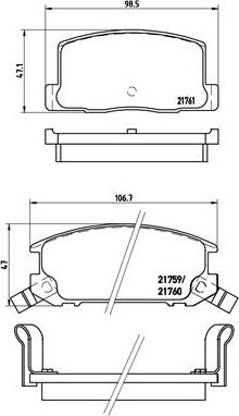 Brembo P 83 019 - Тормозные колодки, дисковые, комплект unicars.by