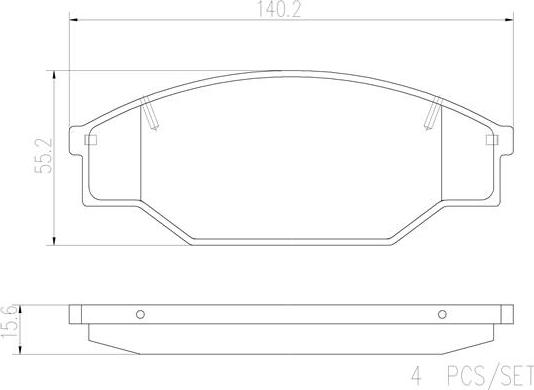 Brembo P83013N - Тормозные колодки, дисковые, комплект unicars.by