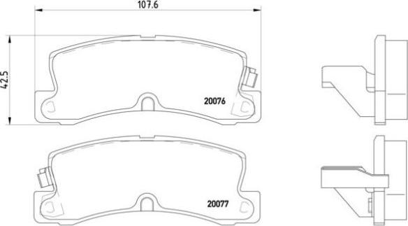 Brembo P 83 017 - Тормозные колодки, дисковые, комплект unicars.by