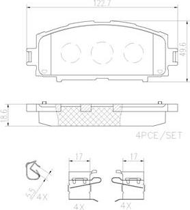 Brembo P83086N - Тормозные колодки, дисковые, комплект unicars.by