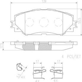 Brembo P83082N - Тормозные колодки, дисковые, комплект unicars.by