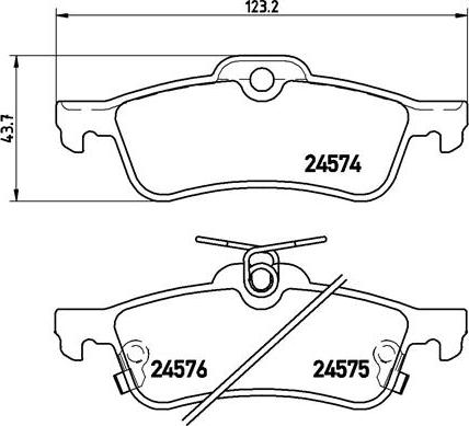 Brembo P 83 087 - Тормозные колодки, дисковые, комплект unicars.by