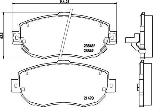 Brembo P 83 037 - Тормозные колодки, дисковые, комплект unicars.by