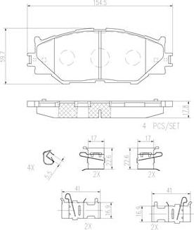 Brembo P83074N - Тормозные колодки, дисковые, комплект unicars.by