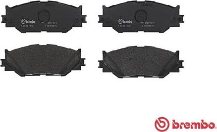 Brembo P 83 074 - Тормозные колодки, дисковые, комплект unicars.by