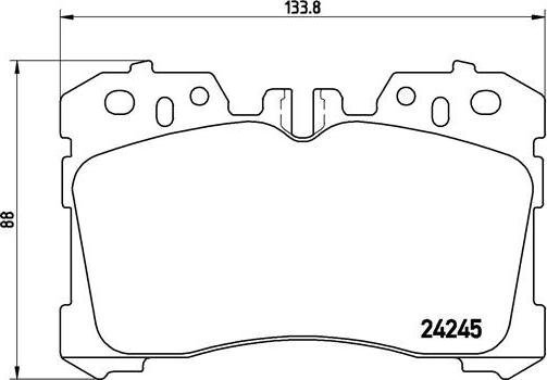 Brembo P 83 075 - Тормозные колодки, дисковые, комплект unicars.by