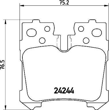 Brembo P 83 076 - Тормозные колодки, дисковые, комплект unicars.by