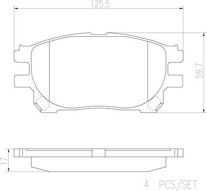 Brembo P83070N - Тормозные колодки, дисковые, комплект unicars.by