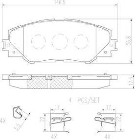 Brembo P83071N - Тормозные колодки, дисковые, комплект unicars.by