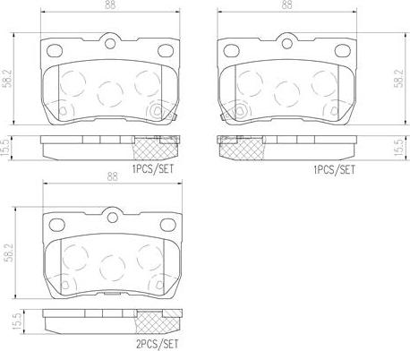 Brembo P83073N - Тормозные колодки, дисковые, комплект unicars.by