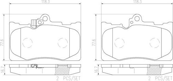 Brembo P83072N - Тормозные колодки, дисковые, комплект unicars.by