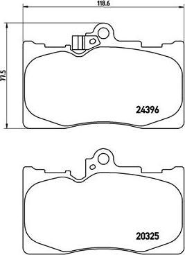 Brembo P 83 072 - Тормозные колодки, дисковые, комплект unicars.by