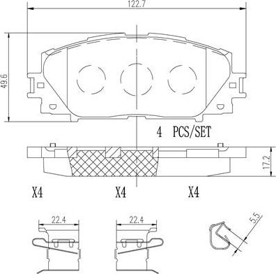 Brembo P83141N - Тормозные колодки, дисковые, комплект unicars.by