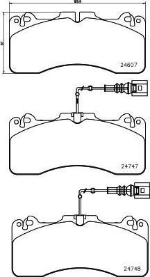 Brembo P 83 154 - Тормозные колодки, дисковые, комплект unicars.by