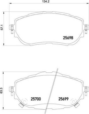 Brembo P 83 150 - Тормозные колодки, дисковые, комплект unicars.by