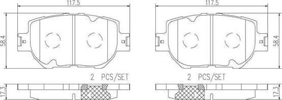 Brembo P83157N - Тормозные колодки, дисковые, комплект unicars.by