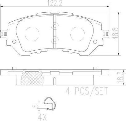 Brembo P83165N - Тормозные колодки, дисковые, комплект unicars.by