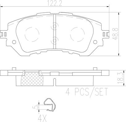 Brembo P 83 165 - Тормозные колодки, дисковые, комплект unicars.by