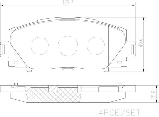 Brembo P83106N - Тормозные колодки, дисковые, комплект unicars.by