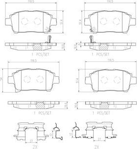 Brembo P83103N - Тормозные колодки, дисковые, комплект unicars.by