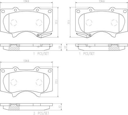 Brembo P83102N - Тормозные колодки, дисковые, комплект unicars.by