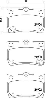 Brembo P 83 113 - Тормозные колодки, дисковые, комплект unicars.by