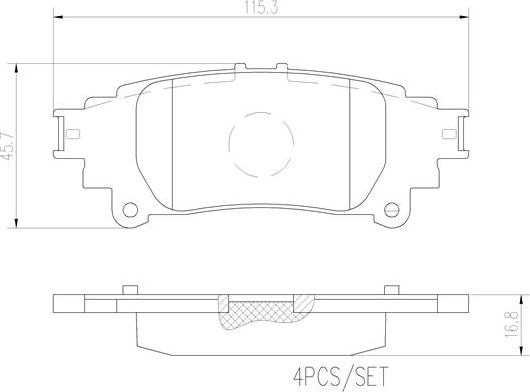 Brembo P83132N - Тормозные колодки, дисковые, комплект unicars.by