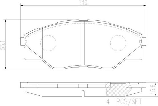 Brembo P83137N - Тормозные колодки, дисковые, комплект unicars.by