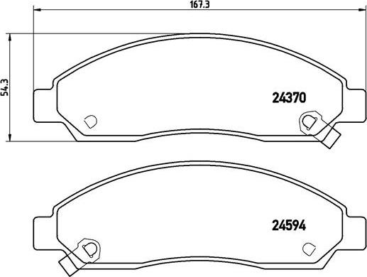 Brembo P 34 005 - Тормозные колодки, дисковые, комплект unicars.by