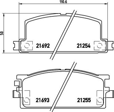 Brembo P 34 001 - Тормозные колодки, дисковые, комплект unicars.by