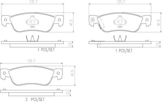 Brembo P34003N - Тормозные колодки, дисковые, комплект unicars.by