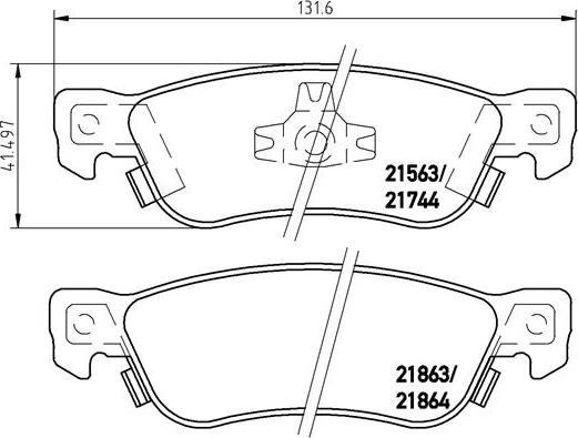 Brembo P 34 003 - Тормозные колодки, дисковые, комплект unicars.by