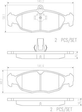 Brembo P36017N - Тормозные колодки, дисковые, комплект unicars.by