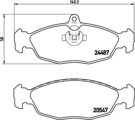 Brembo P 36 017 - Тормозные колодки, дисковые, комплект unicars.by