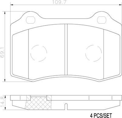 Brembo P36020N - Тормозные колодки, дисковые, комплект unicars.by