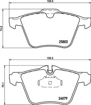 Brembo P 36 028 - Тормозные колодки, дисковые, комплект unicars.by