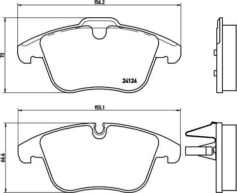 Brembo P 36 022 - Тормозные колодки, дисковые, комплект unicars.by