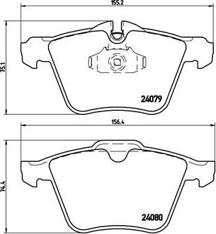 Brembo P 36 027 - Тормозные колодки, дисковые, комплект unicars.by