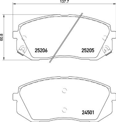 Brembo P 30 093 - Тормозные колодки, дисковые, комплект unicars.by