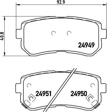 Brembo P30046N - Тормозные колодки, дисковые, комплект unicars.by