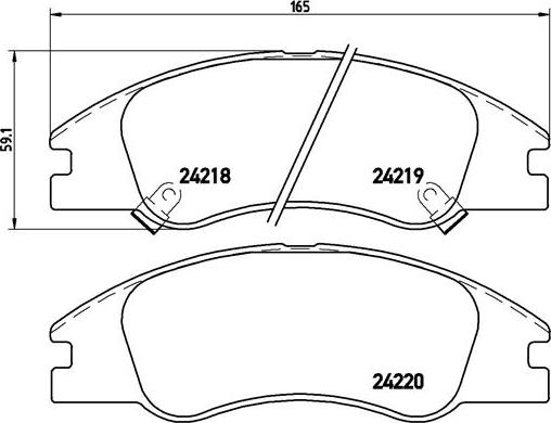 Brembo P 30 042 - Тормозные колодки, дисковые, комплект unicars.by