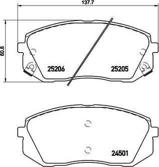 MEC-Diesel 570930 - Тормозные колодки, дисковые, комплект unicars.by