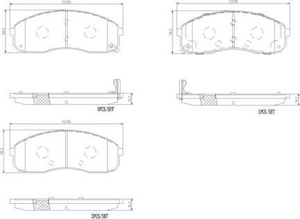 Brembo P30058N - Тормозные колодки, дисковые, комплект unicars.by